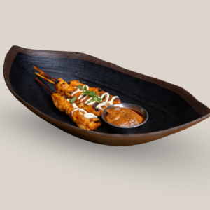 Grilluð kjúklingaspjót með satay sósu og japönsku mæjó 5 stk